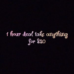 $20 one hour sale